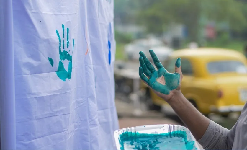 Volunteers during an ACVI international workcamp